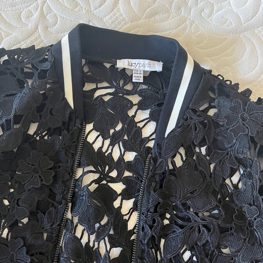 Black Lace Women's Jacket - Picture 2 of 2